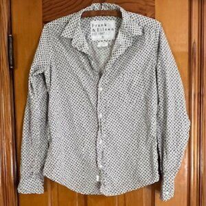 Frank & Eileen Airplane Print Button Down Long Sleeve Barry Shirt Woman's Small